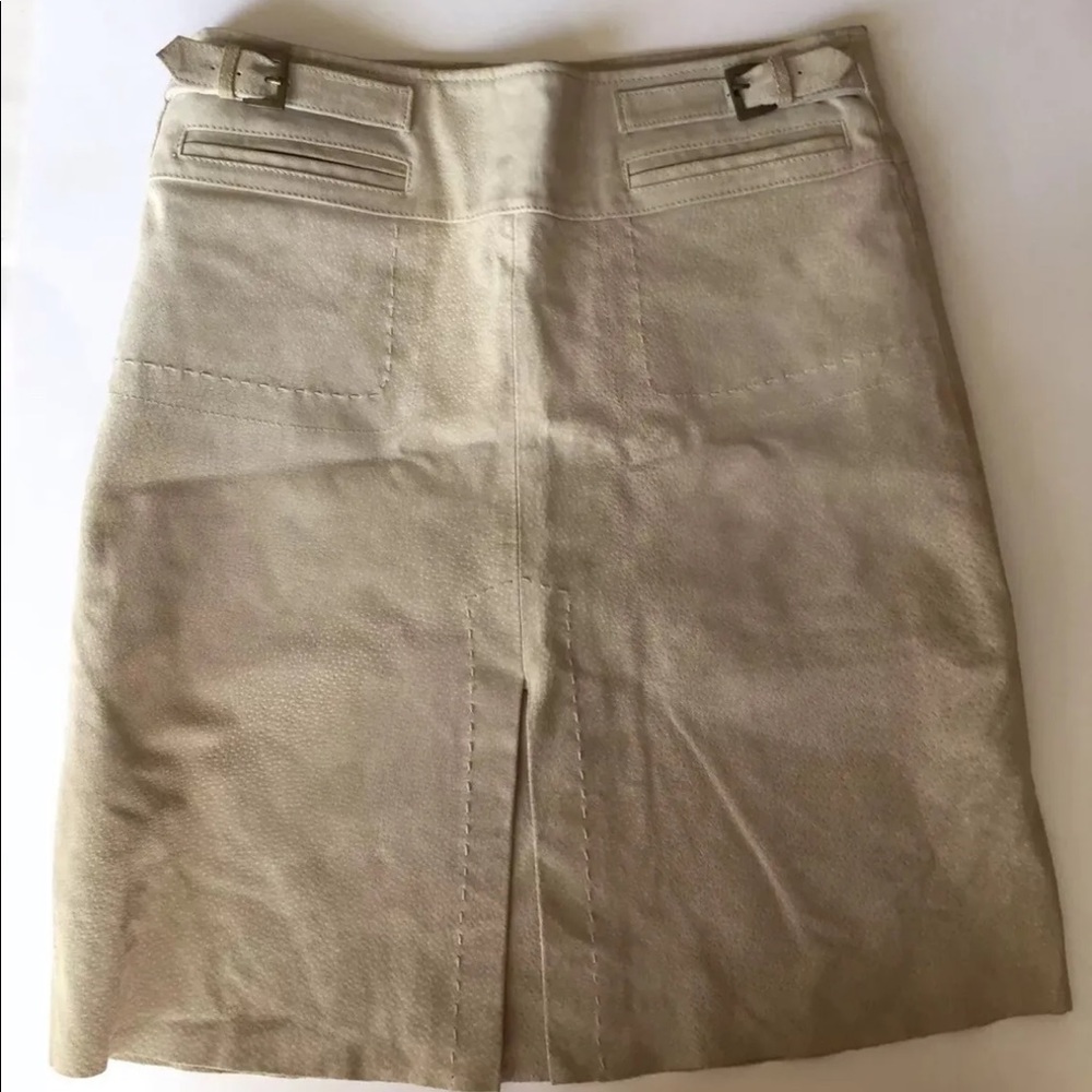 Costa Blanca A-line Skirt Beige Suede Small
